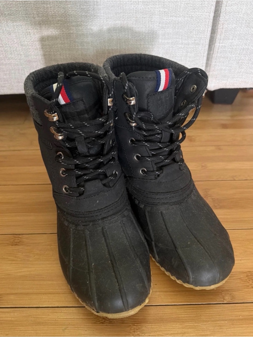 Ladies Black Winter Duck Boots - Durable Outdoor Shoe